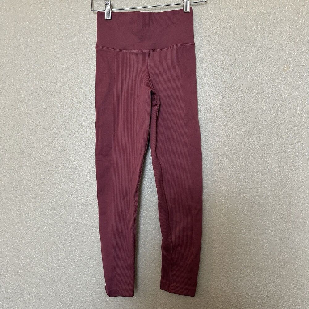 Athleta Girl Ribbed Leggings Mauve Pink XL‎ Athletic Pants